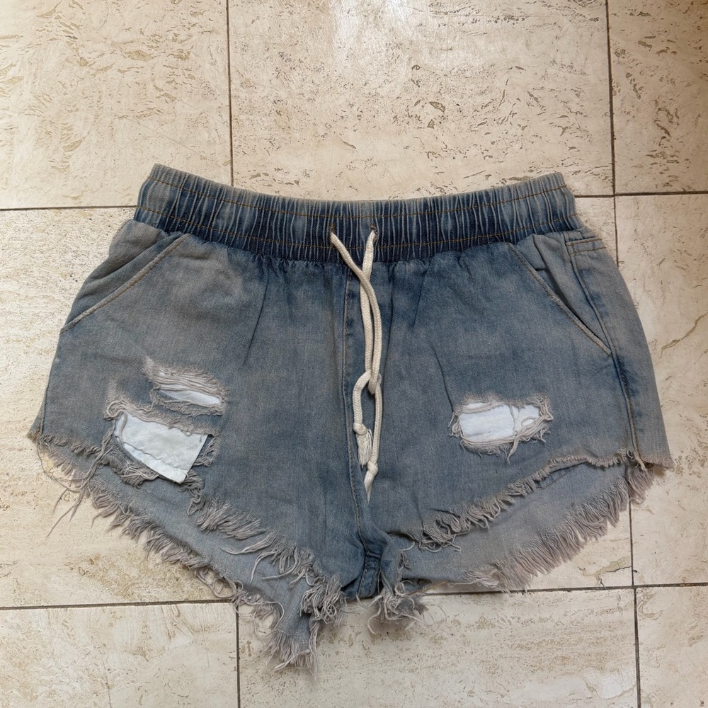 Denim Distressed Women Shorts